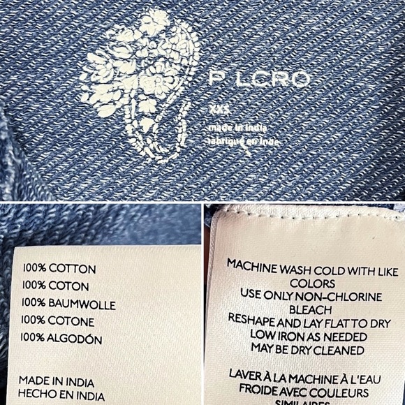 BOGO! Anthropologie Pilcro Chambray Denim Sweatshirt Buttondown Jacket XXS - Picture 11 of 12